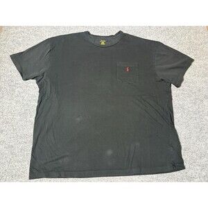 Polo Ralph Lauren Shirt Mens Big 3X Black Crew Neck Pocket Logo Tee Tagless